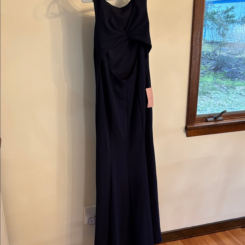 NWT Anthropologie Navy Sleeveless Scoop-Neck Evening Gown - Picture 4 of 8